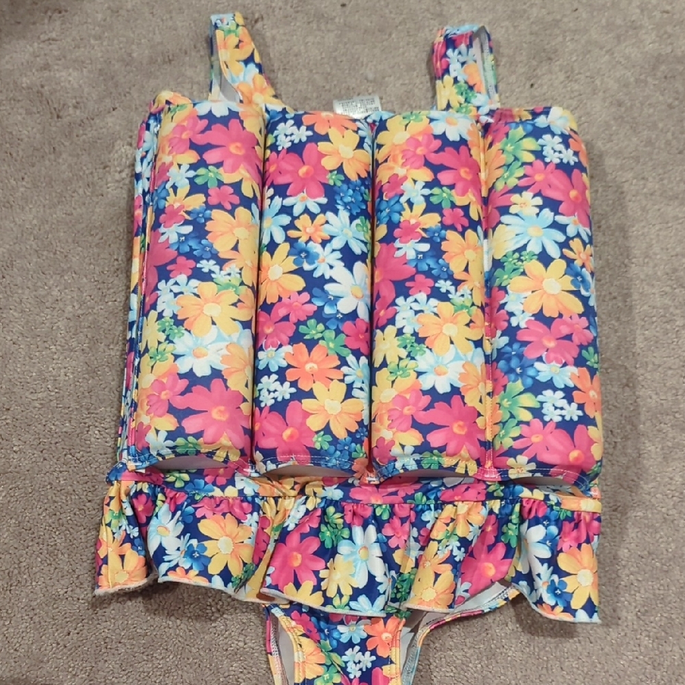 Floral Patterned Swim Vest